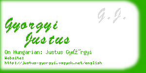 gyorgyi justus business card